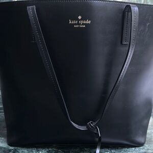 Kate Spade Black Leather Structured Tote
